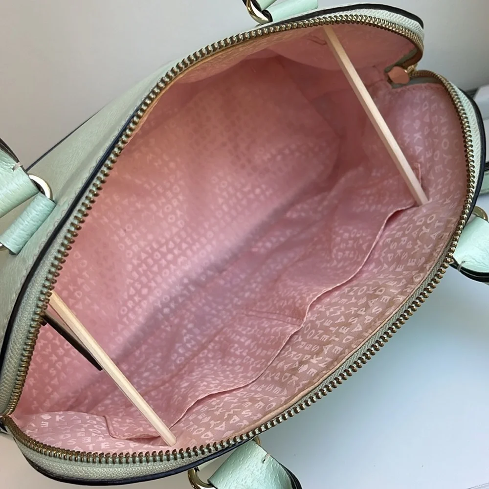 Kate Spade ♠️ Mint Green Genuine Leather Satchel Crossbody